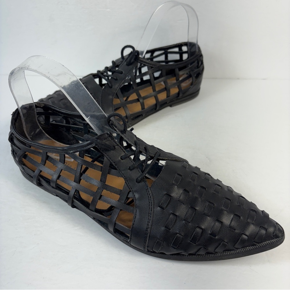 Coconuts by Matisse Black Lace Up Gladiator Sandals 9-9.5